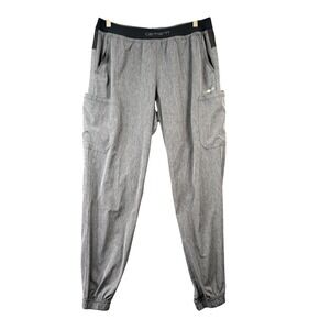 Carhartt Force Women's L Jogger Scrub Pants Gray Cargo Medical Workwear Nursing